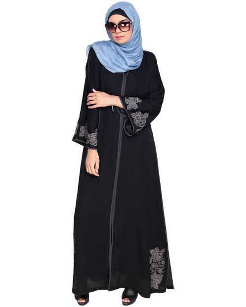 Bewitchting Floral Dubai Style Embroidered Abaya