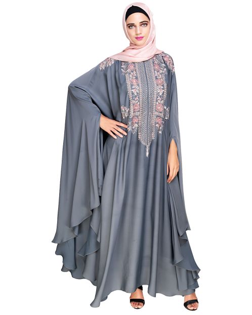 Royal Grey Irani Kaftan