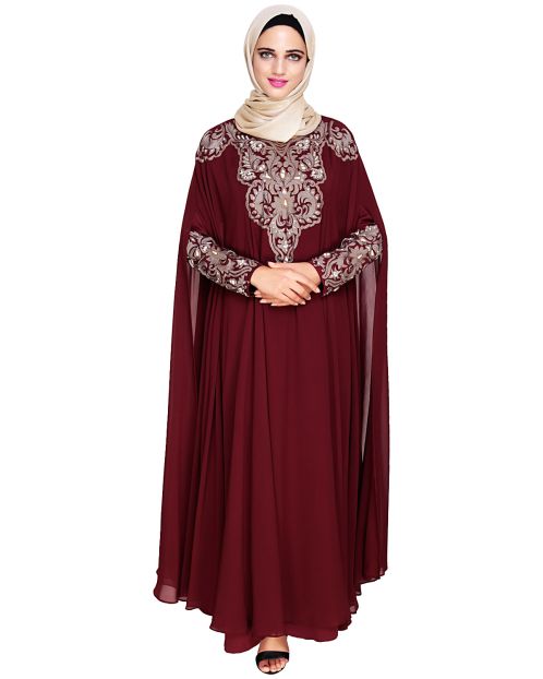 Luxury Wine Irani Kaftan