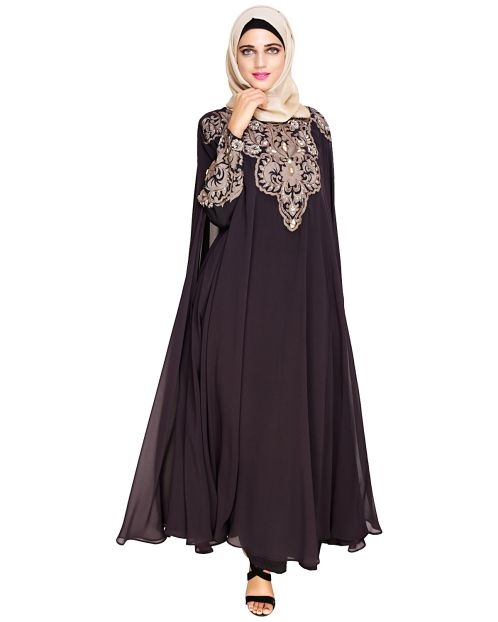 Luxury Purple Irani Kaftan