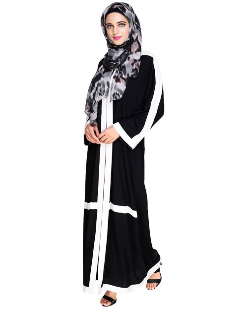  Enswathe Black Dubai Style Abaya
