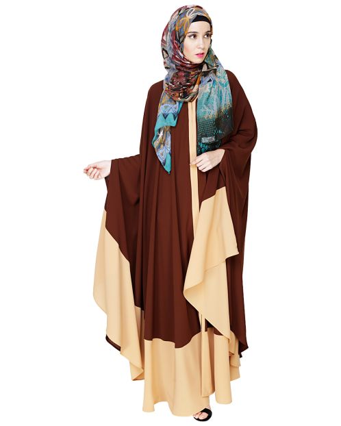 Colour Block Brown Irani Kaftan