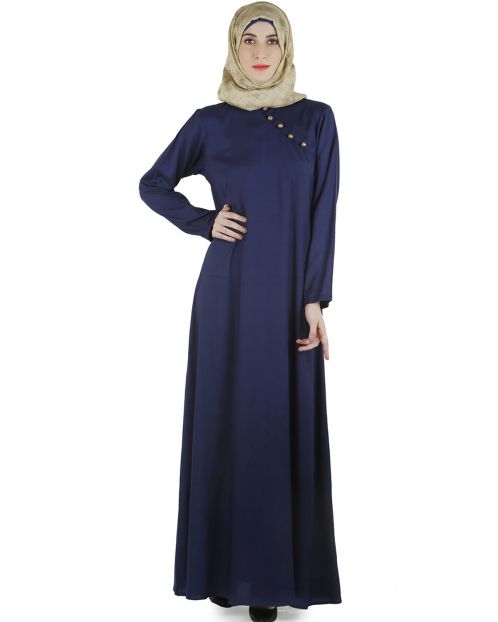 Indigo trendy abaya dress