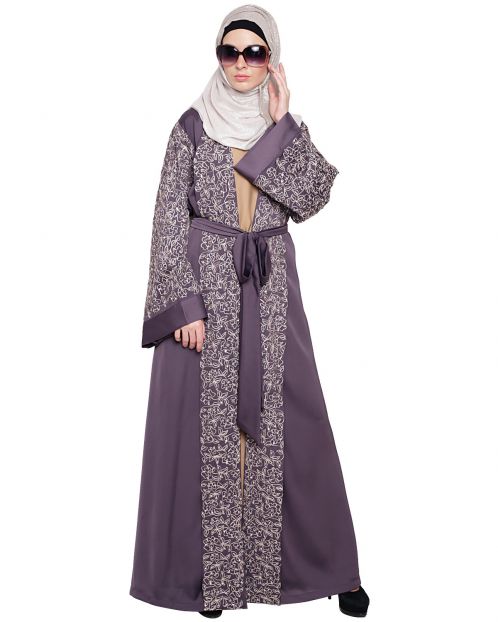 Luxury Purple Dubai Style abaya