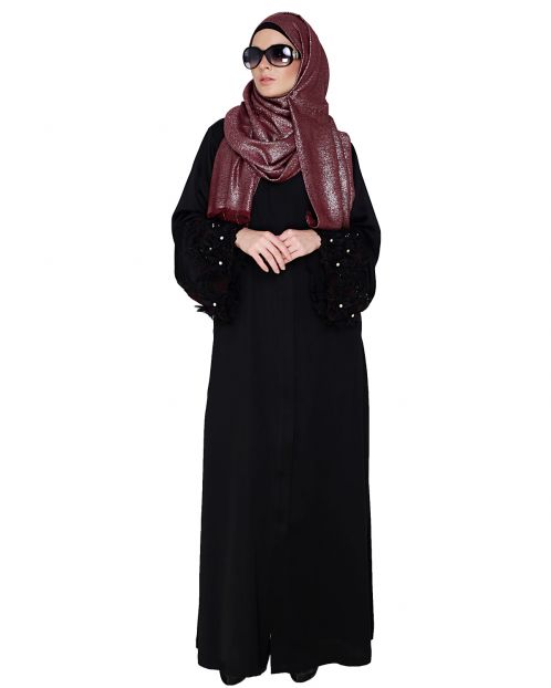 Majestic Black Dubai style Abaya