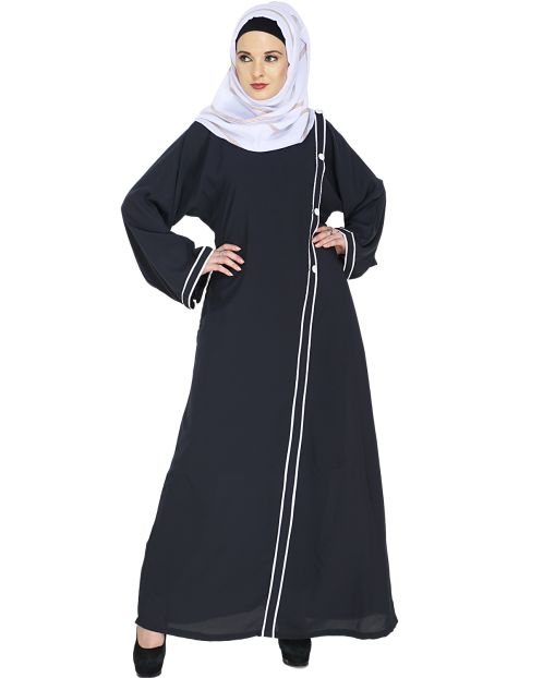 Charcoal Grey Casual Abaya