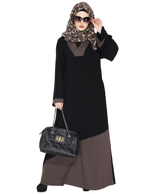 Casual Brown Highlighted Abaya