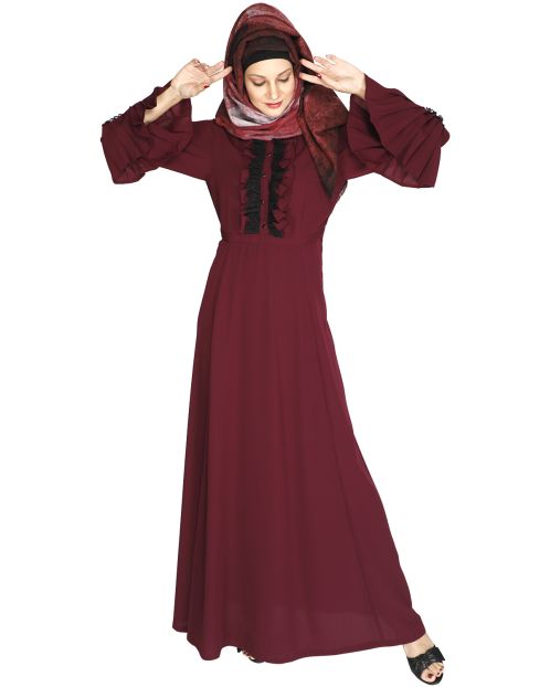 Fairy Frill Purple Abaya