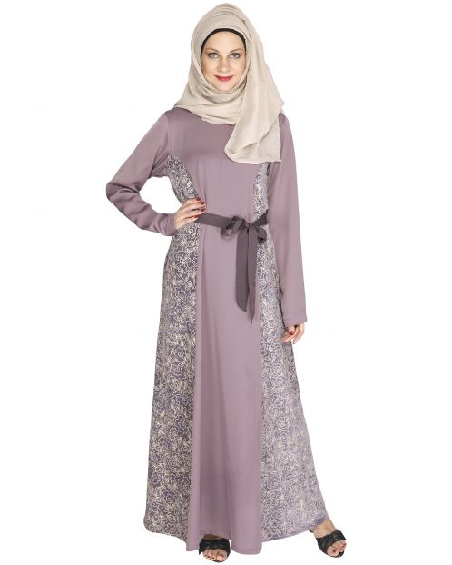 Opulent Purple velt Abaya