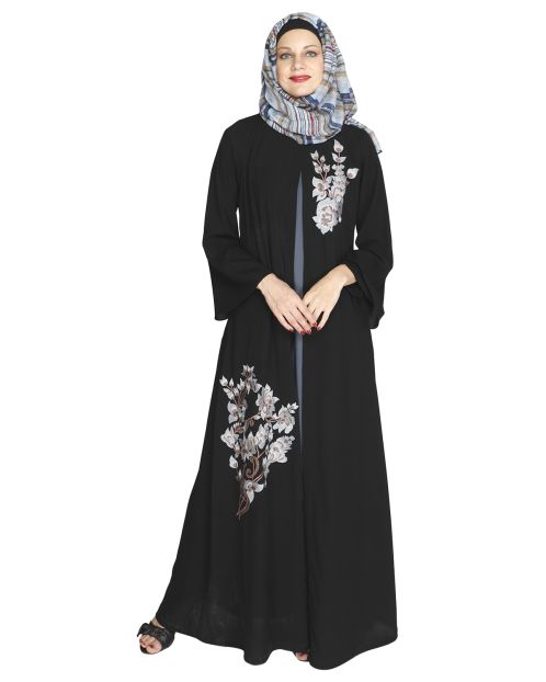 Beckon Black Jacket Style Abaya