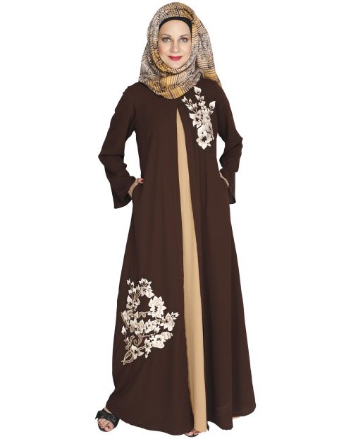Beckon Brown Jacket Style Abaya