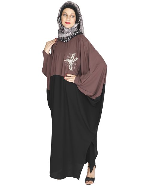 Pearl Embroidered Purple Kaftan