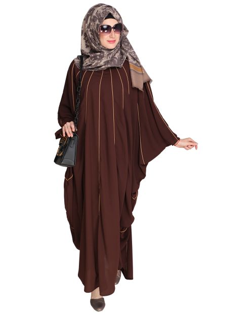 Sassy Panelled Brown Kaftan