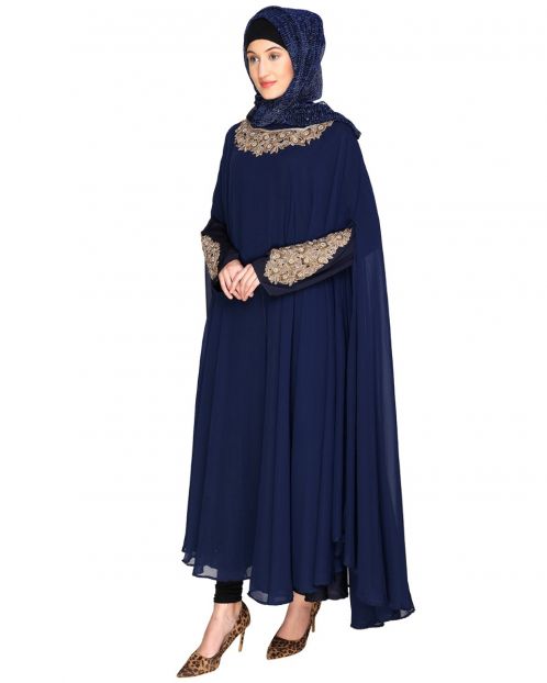 Queen Style Blue Irani Kaftan