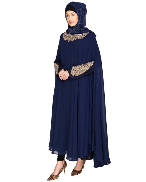 Queen Style Blue Irani Kaftan