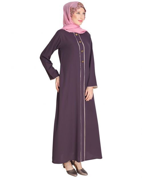 Sleek Purple Abaya