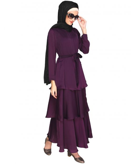 Purple Layered Maxi Dress