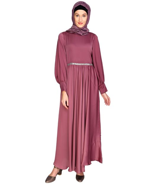 Flared Onion Pink Maxi Dress