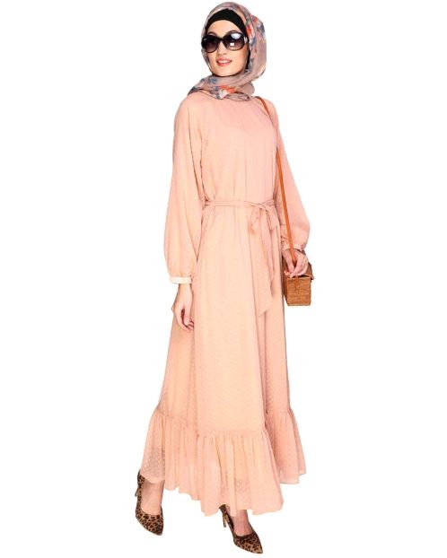 Peach Bohemian Maxi Dress