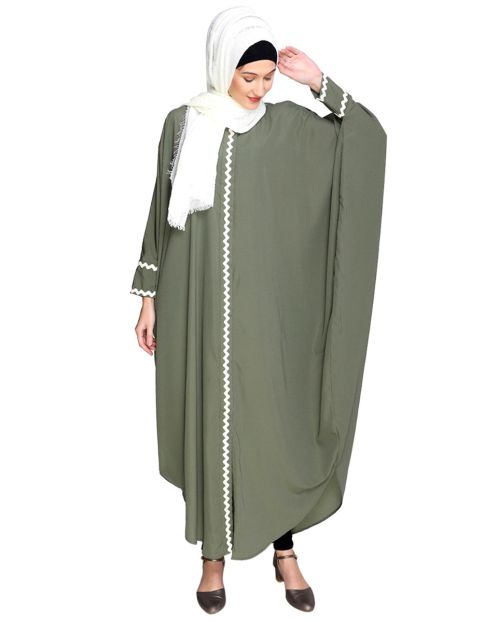 Lace Trim Dead Mint Kaftan