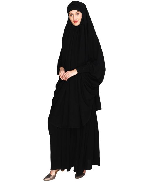 Black Skirt with Khimar set