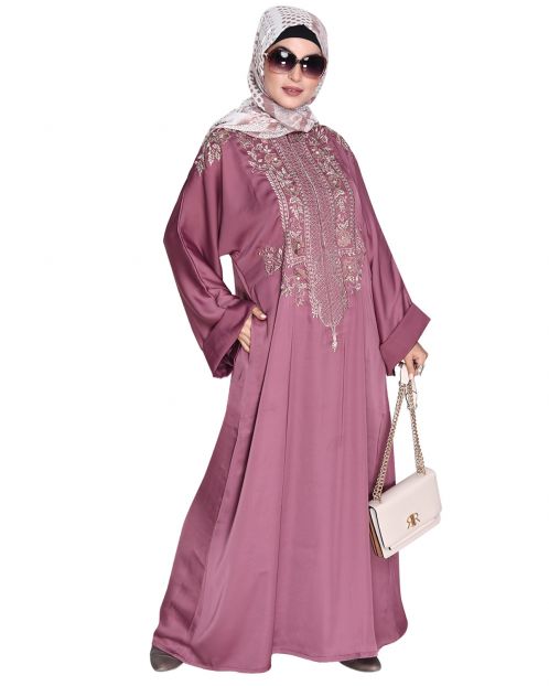 Royal Onion Pink Dubai Style Abayas