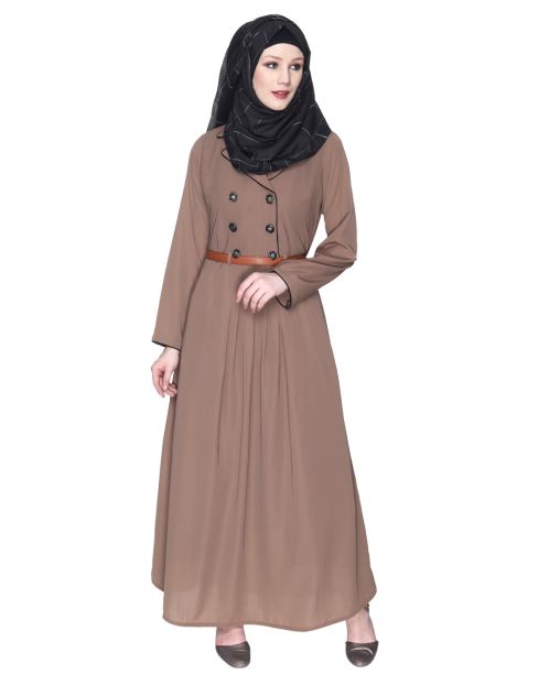 Oak Brown Coat Style Abaya
