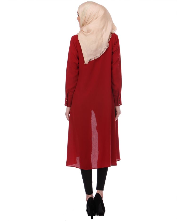 Long red shrug on sale