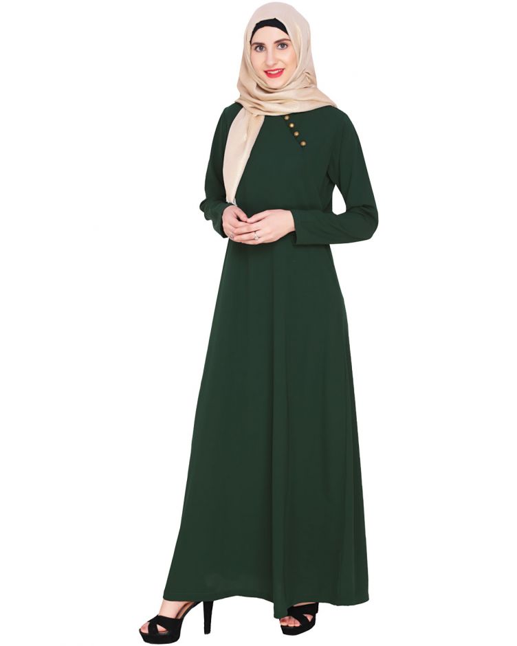 Green Trendy Abaya Dress