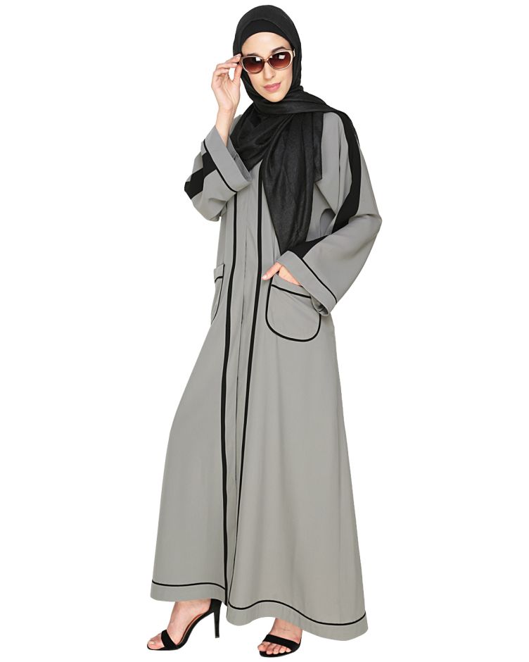 abaya with hood and pockets