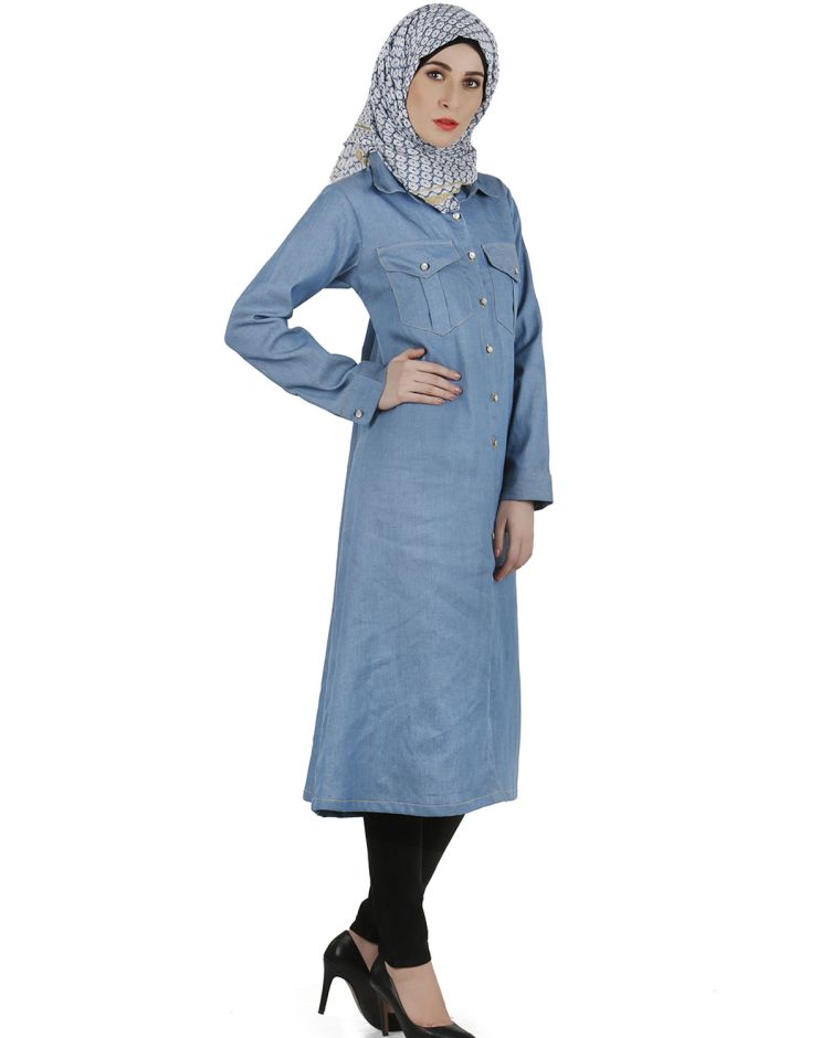 Buy Vero Moda Light Blue Wash Lightweight Denim Shirt Dress from Next USA