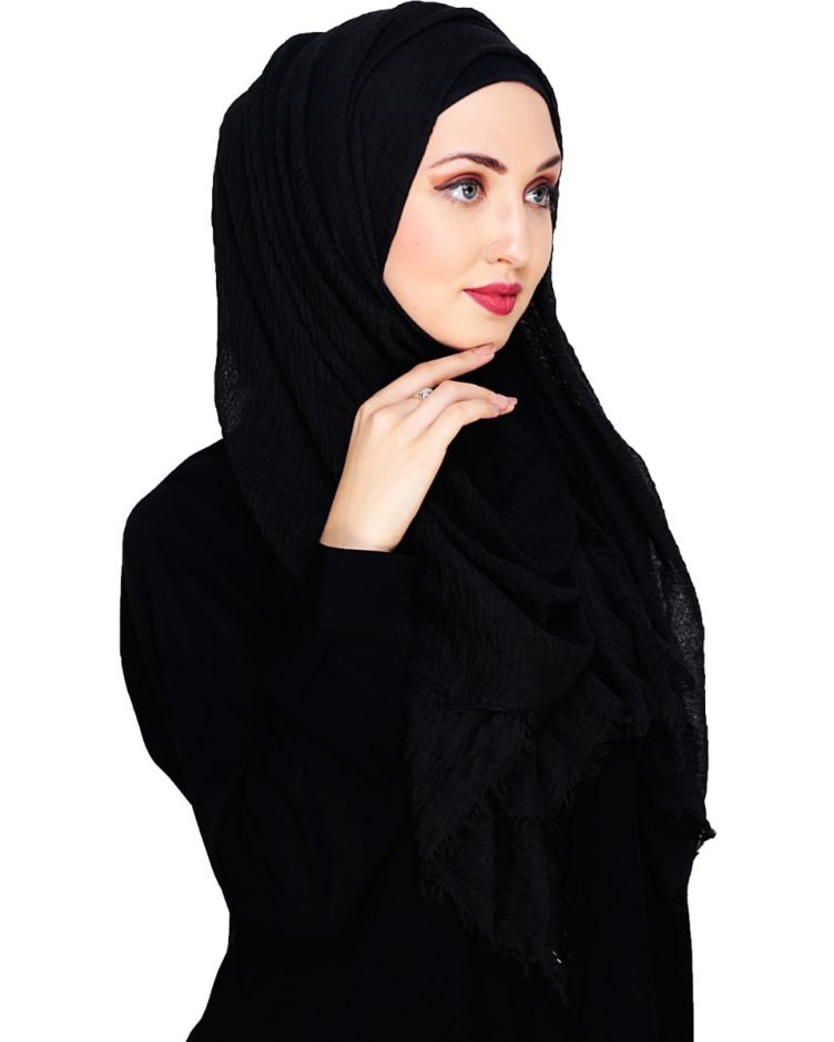 black cotton head scarf
