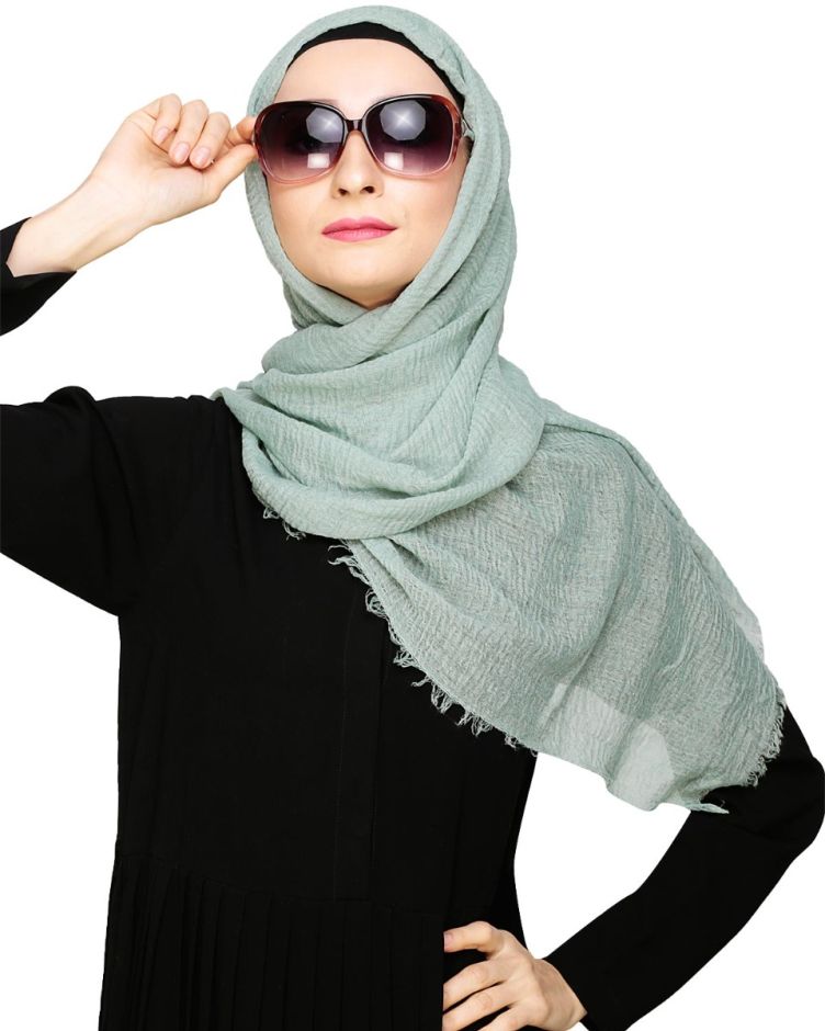 Crinkled cotton sales shawl