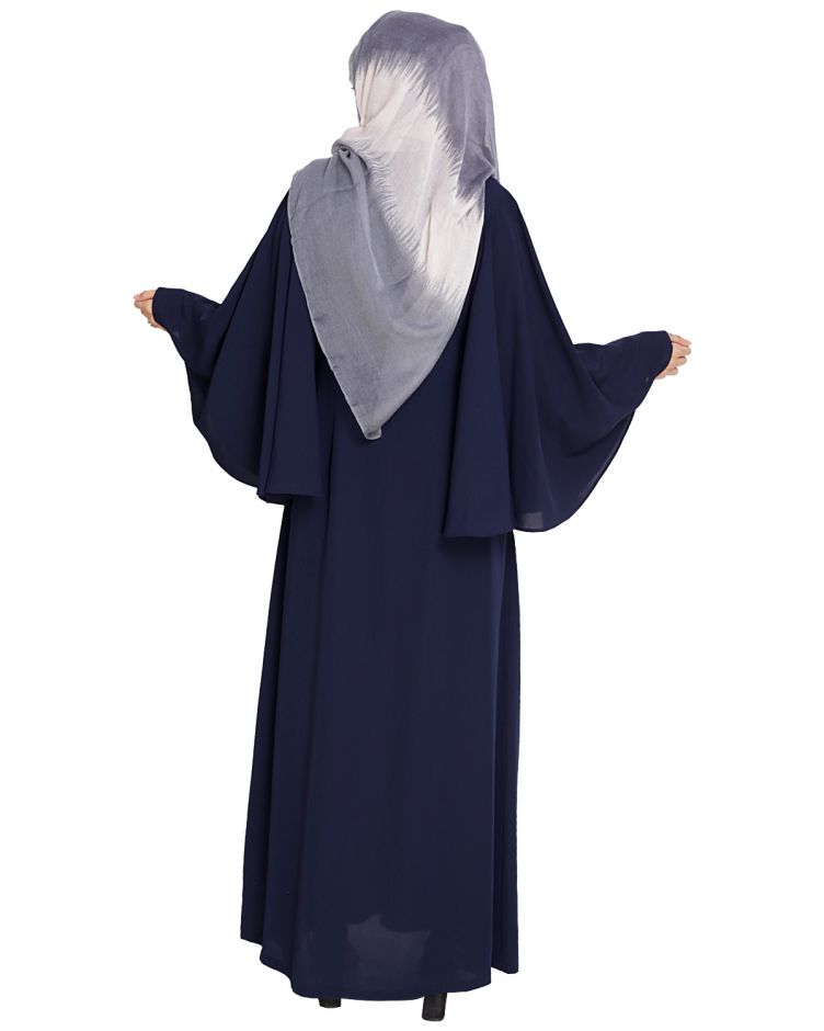 Angel Sleeves Blue Abaya