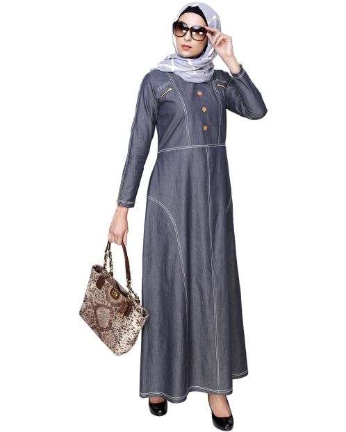 Modish Denim Abaya