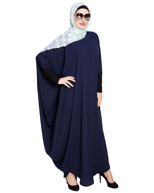 Quirky Jersy Sleeve Blue Kaftan