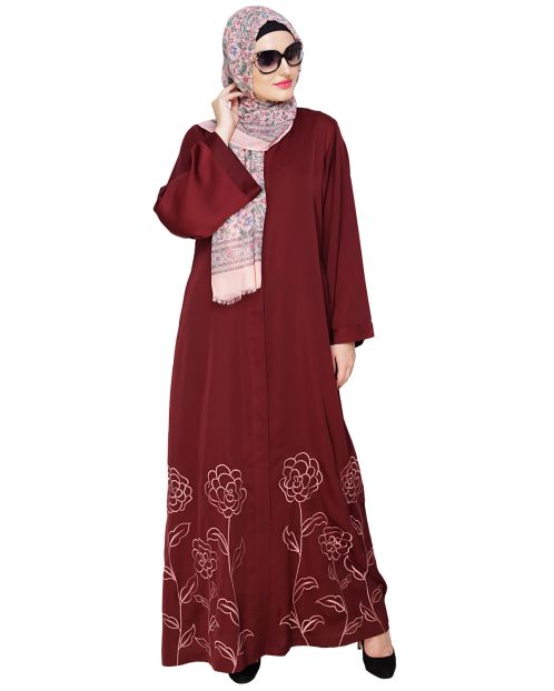 Mesmerising Wine Dubai Style Abaya