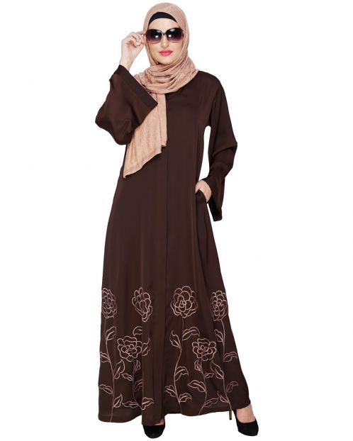Mesmerising Brown Dubai Style Abaya