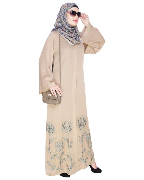 Mesmerising Beige Dubai Style Abaya