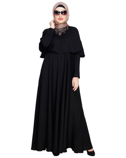 Elite Black Cape Abaya