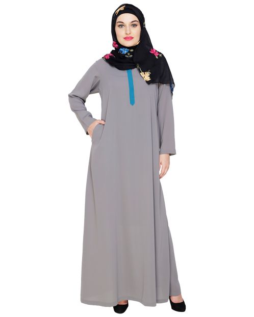 Sober Grey Abaya 