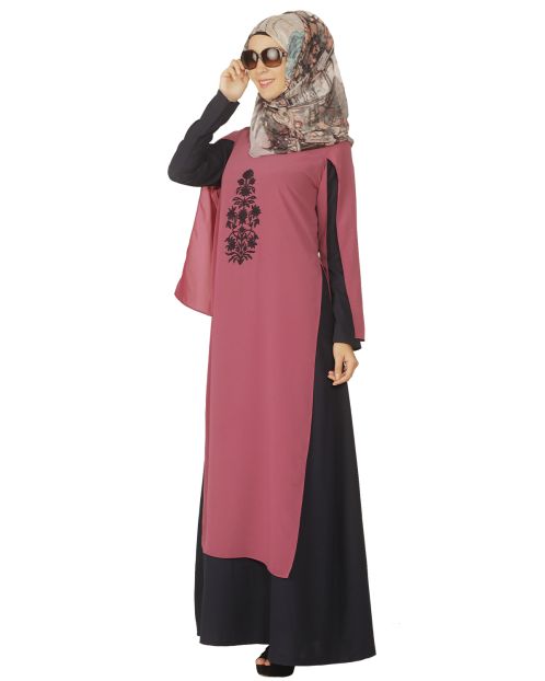 Double layer Blue Abaya