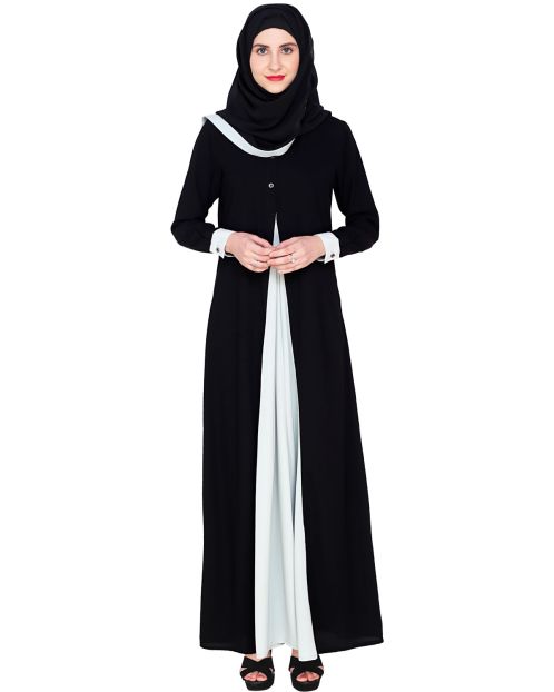 Pretty Sage Green Layered Abaya