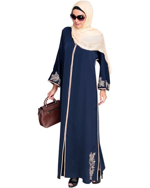 Bewitching Floral Dubai Style Embroidered Abaya