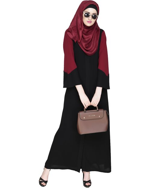 Folksy Black Abaya