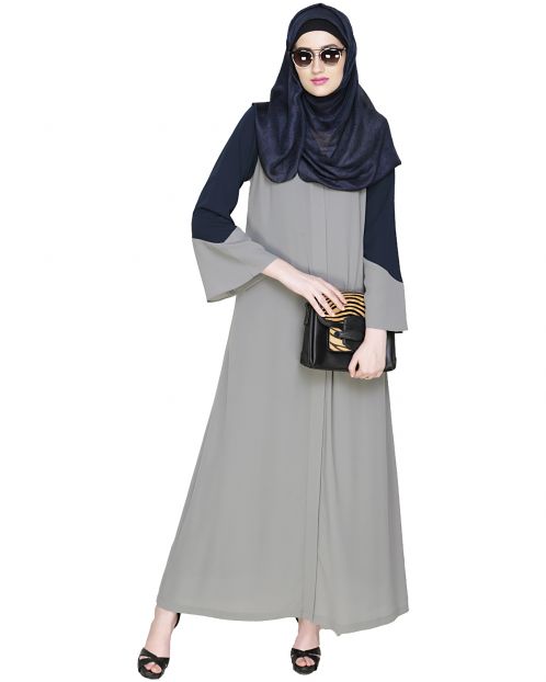 Folksy Grey Abaya