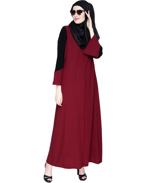 Folksy Wine Abaya