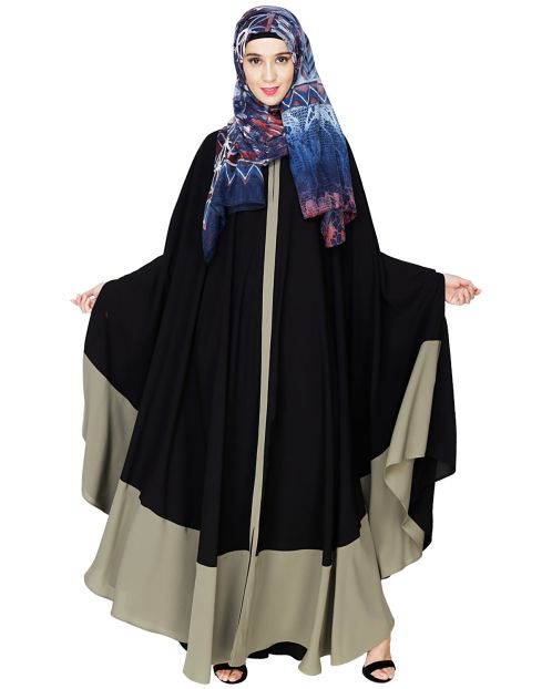  Colour Block Black Irani Kaftan