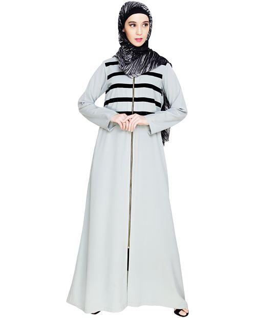 Enticing Stripes Sage Green Abaya