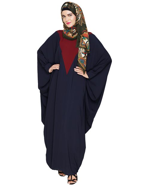 Colour Blocked Blue Kaftan